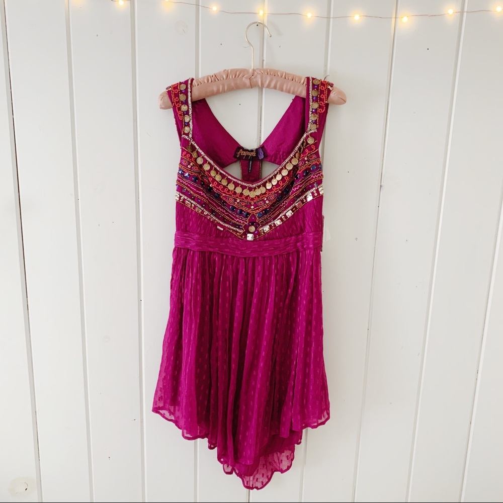 Free People Jeweled Chevron Mini